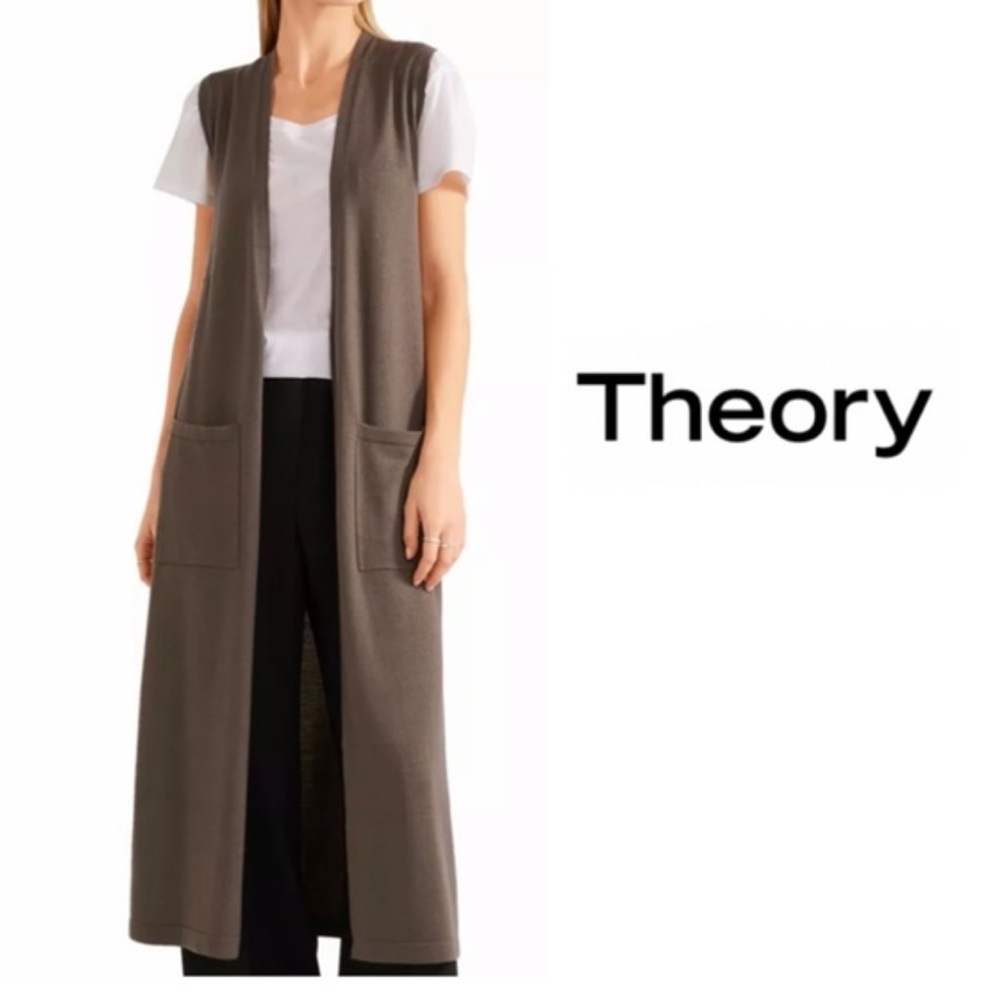 Theory Torino Sleeveless Duster Cardigan